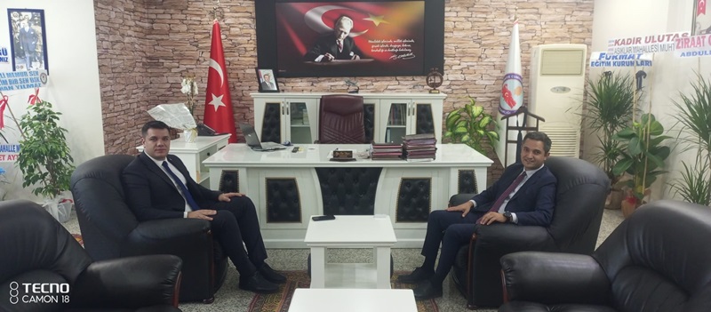 Bozkır Kaymakamı Sayın Tolga Turan, Kaymakamımız Sayın Oğuz Cem Murat'ı ziyaret etti